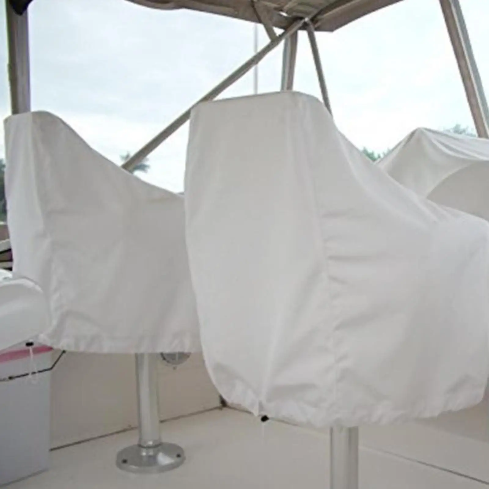 

Boat Seat Cover Waterproof Resistant Captain Chair Protector Foldable Furniture for Ship Outdoor