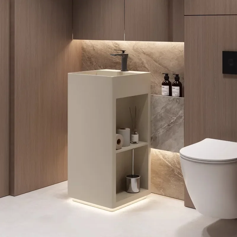 Column type washbasin Household bathroom Small vertical creative integrated washbasin Toilet Floor-to-ceiling pool basin