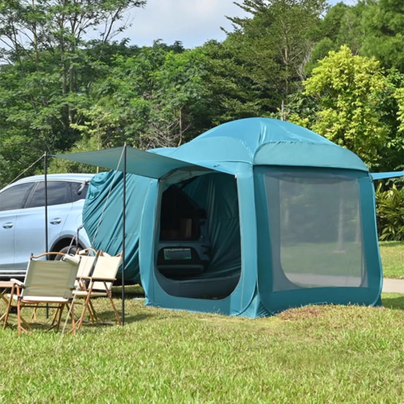Car Tail Tent Automatic Erection Self-driving Outdoor Camping Sunshade Canopy Sun Protection Rain and Mosquito Repellent