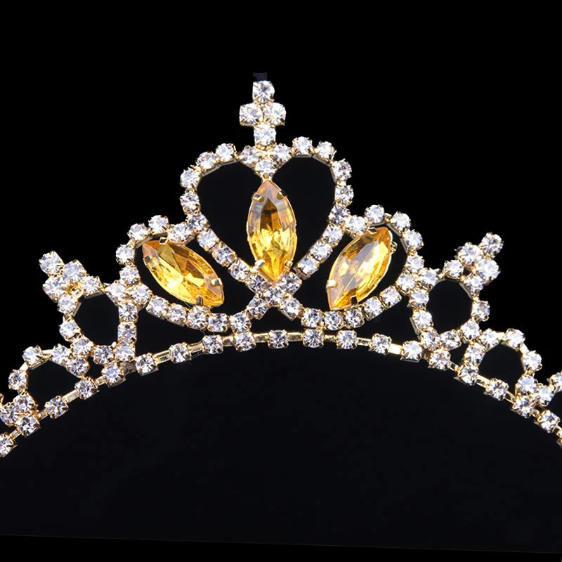 StoneFans Strass Tiara Prinzessin Stirnband für Mädchen Geburtstag Zubehör Braut Kristall Krone Tiara Hochzeit Haarschmuck