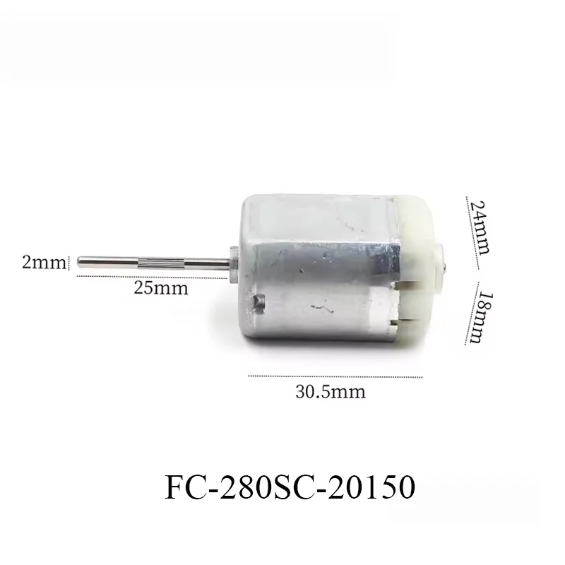 Mini 280Motor Micro 24mm Electric Motor DC12V Long Reversed Shaft Car Door Lock Rearview Mirror Repair Motor