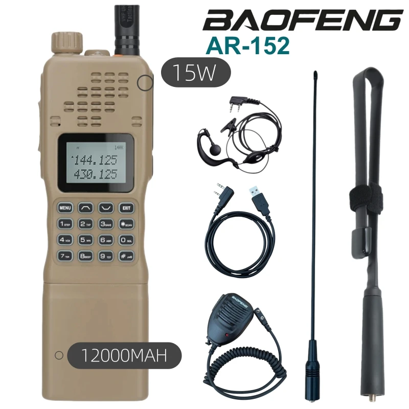radio-tactique-baofeng-ar-152-double-bande-vhf-uhf-136-174-400-520-mhz-talkie-walkie-an-prc-152-12000-mah