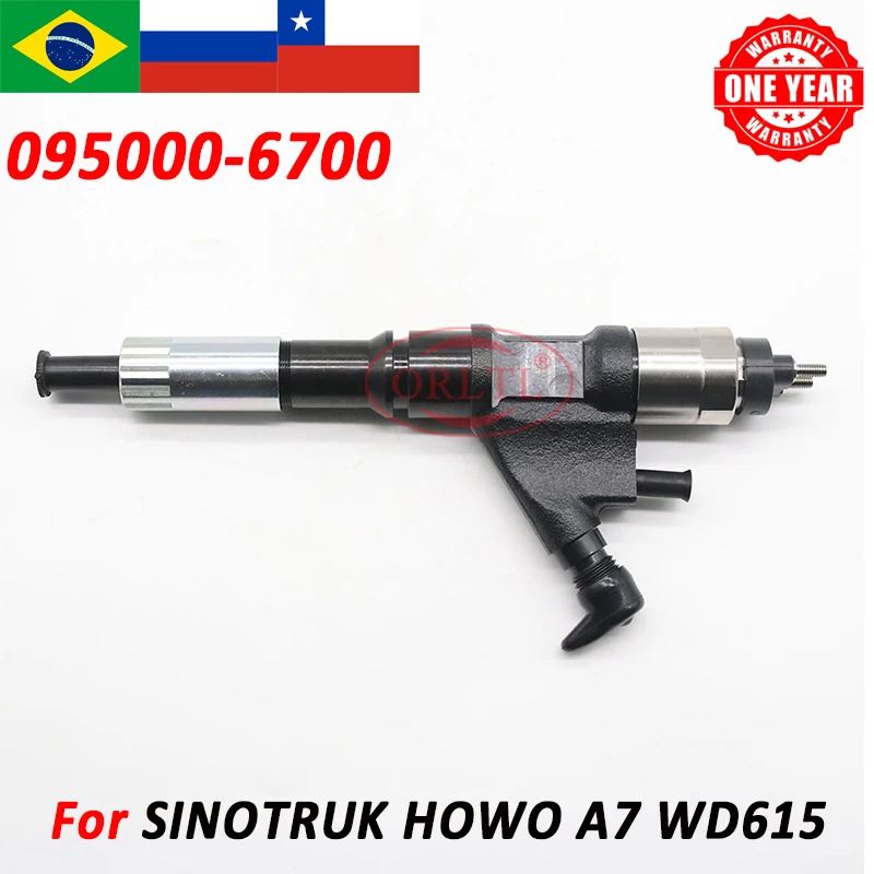 

Новая форсунка ORLTL 095000 6700, форсунка дизельного топлива 0950006701 для двигателя Sinotruk Howo A7 WD615 R61540080017A