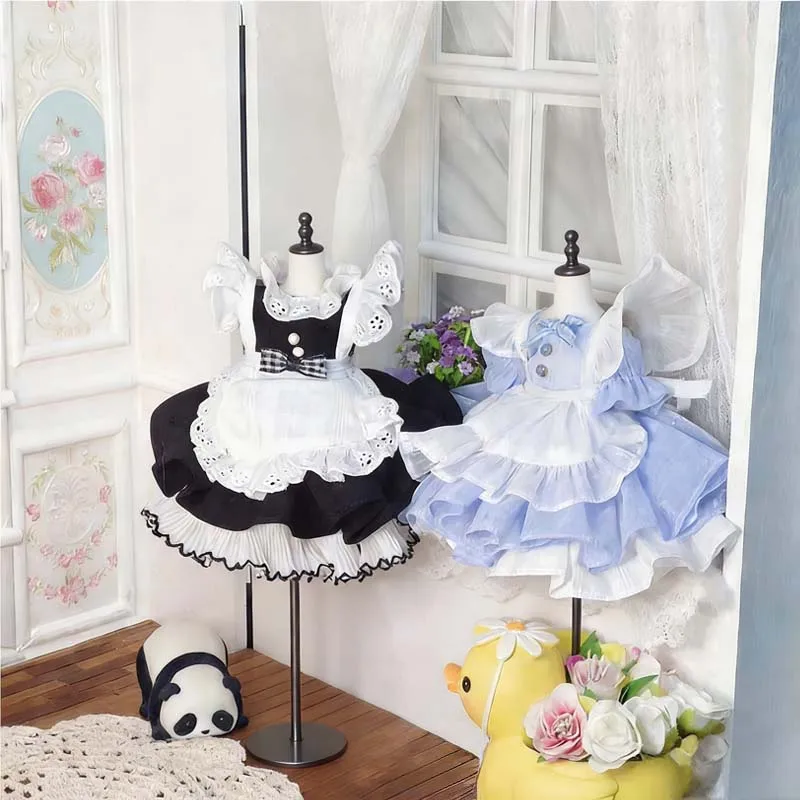 

Одежда для куклы Bjd 30 см подходит для размеров 1/6, милое платье горничной в стиле ретро, пышная юбка, платье, одежда для куклы, аксессуары, подарки