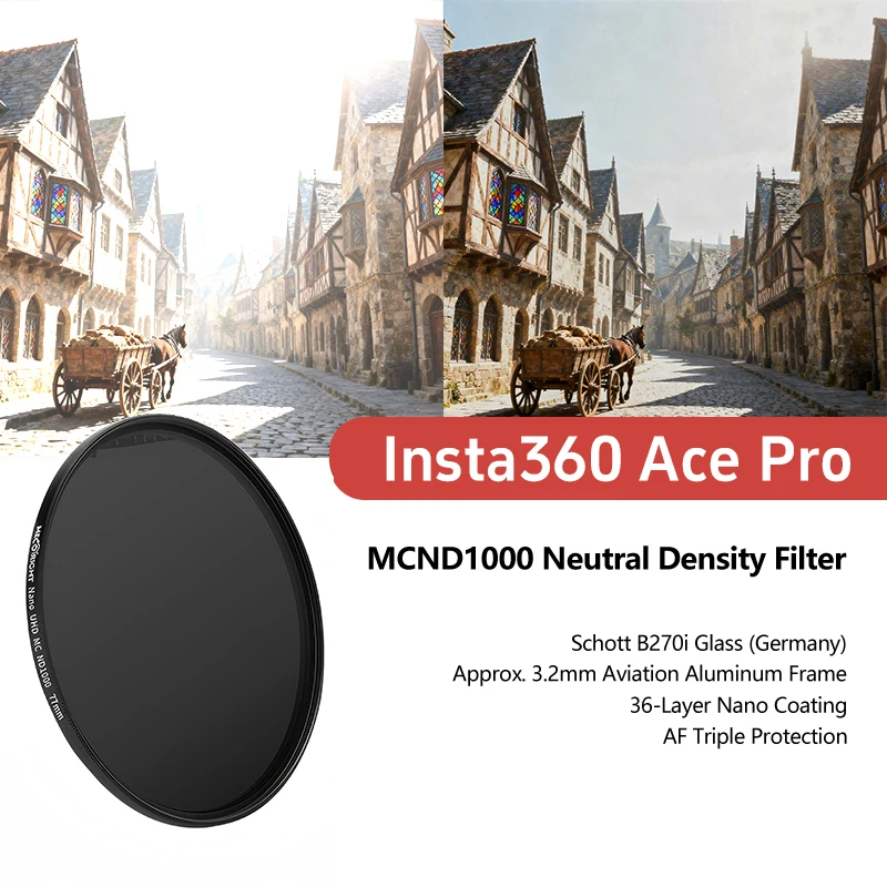 für Insta360 Ace Pro Action-Kamera CPL MCUV ND8 ND64 Filterset 49MM Wasserdichte Objektivfilter für Insta 360 AcePro Zubehör – Detail 18