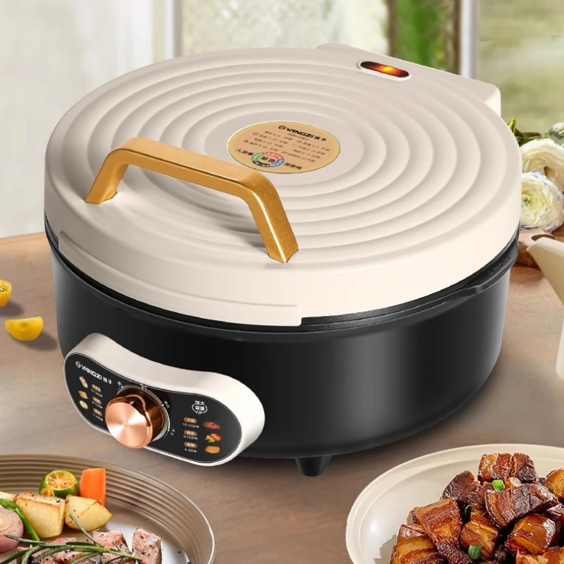 Electric Cake Pan Household Double-Sided Heating Split Removable Washable Deepened Large Pancake Makers Easy to Rinse Cooking