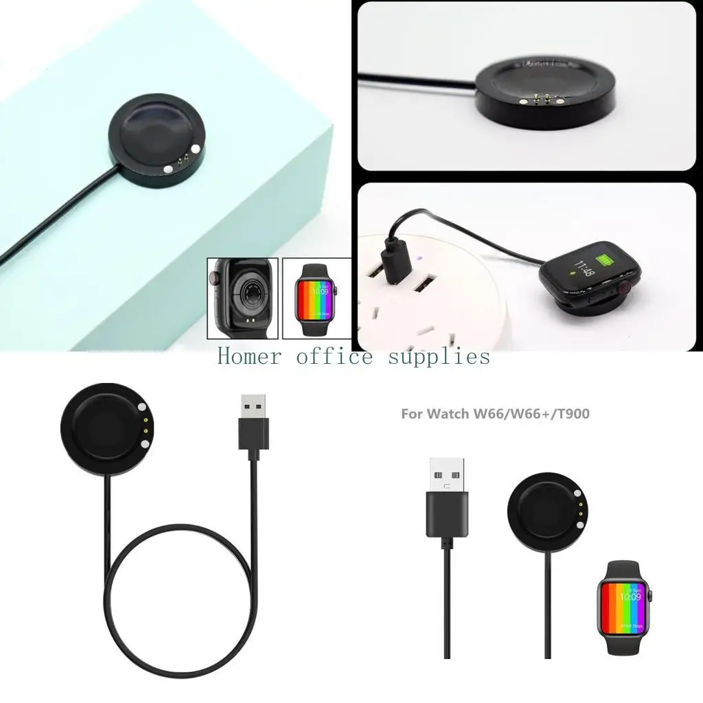 

K43B Smartwatch Cable Power Adapter USB Cord Wire Fast Charging Line Dock Station for W66