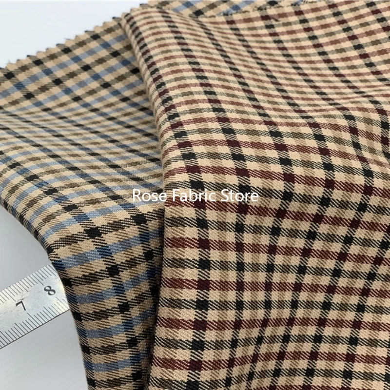 

1 Meter TR Plaid Stretch Grid Fabric for Men and Women's Casual Suit Set Sold