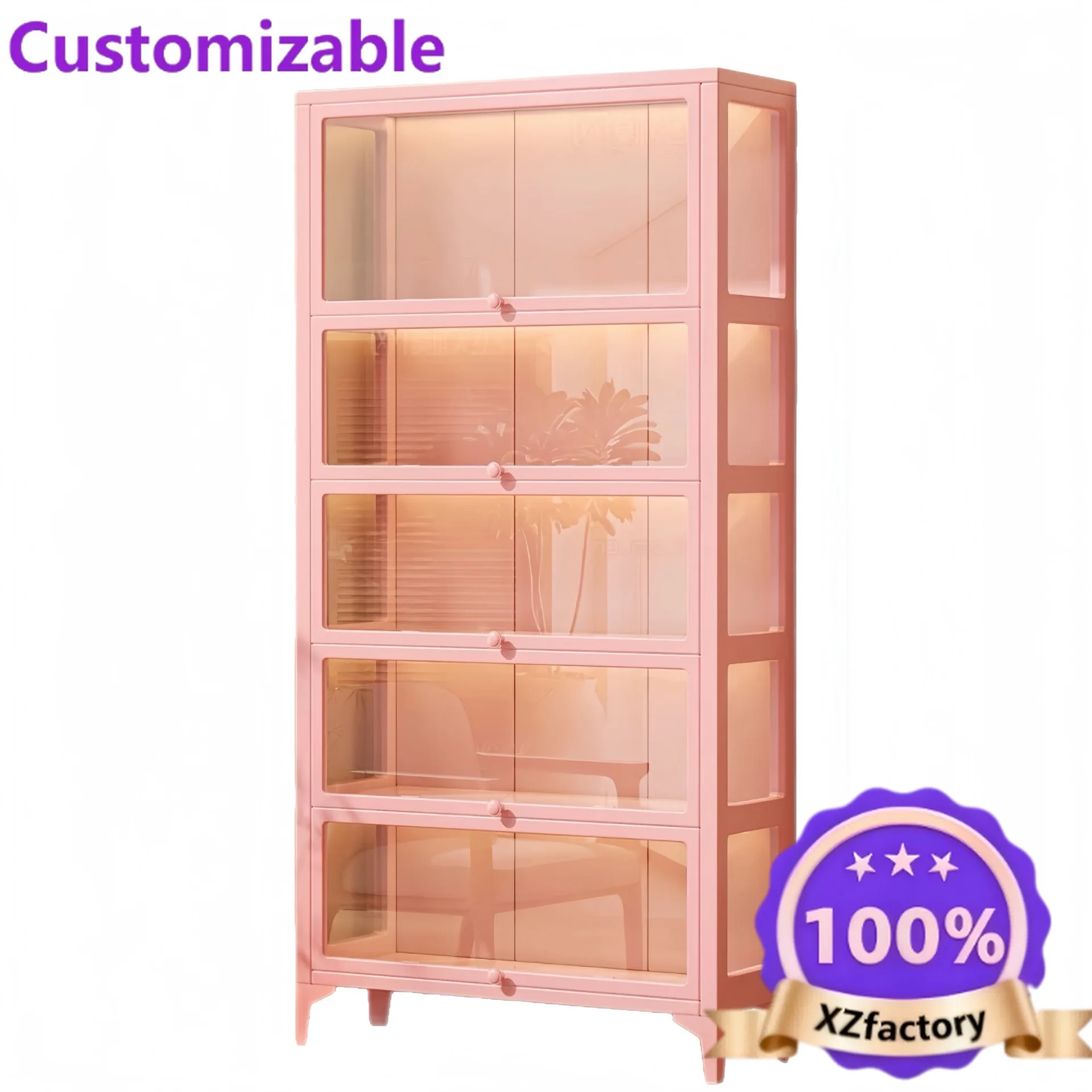 Factory Direct 2026 Elevated display cabinet glass door blind box building block millet storage cabinet pain cabinet household d