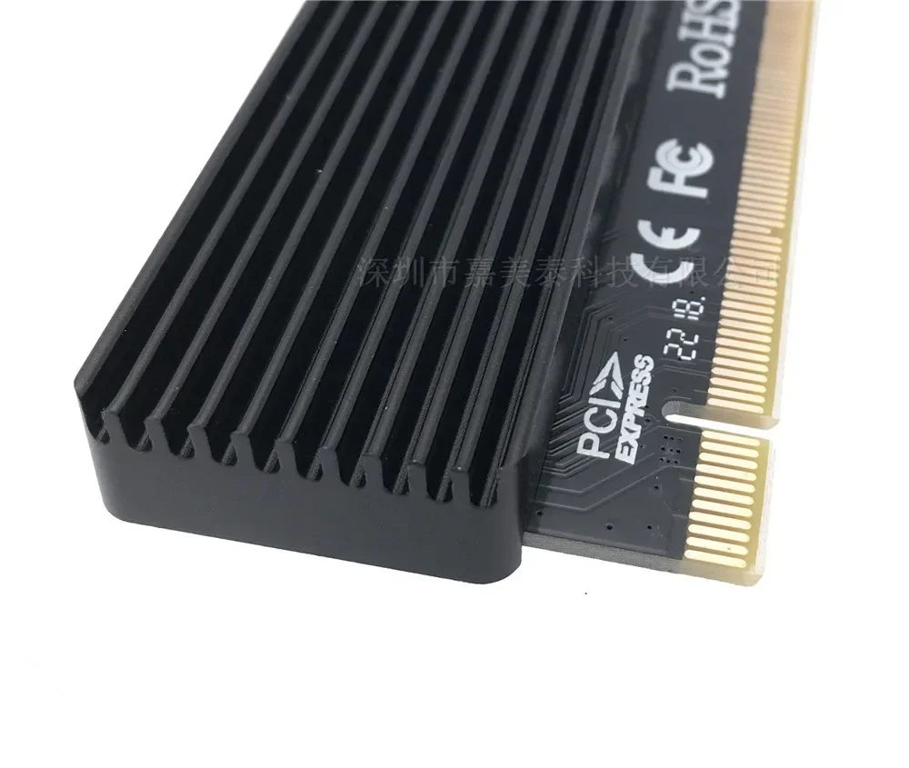 NGFF NVME 어댑터 카드, M.2-PCI-E 3.0 16X 컨버터 라이저, 하드 드라이브 박스 포함 알루미늄