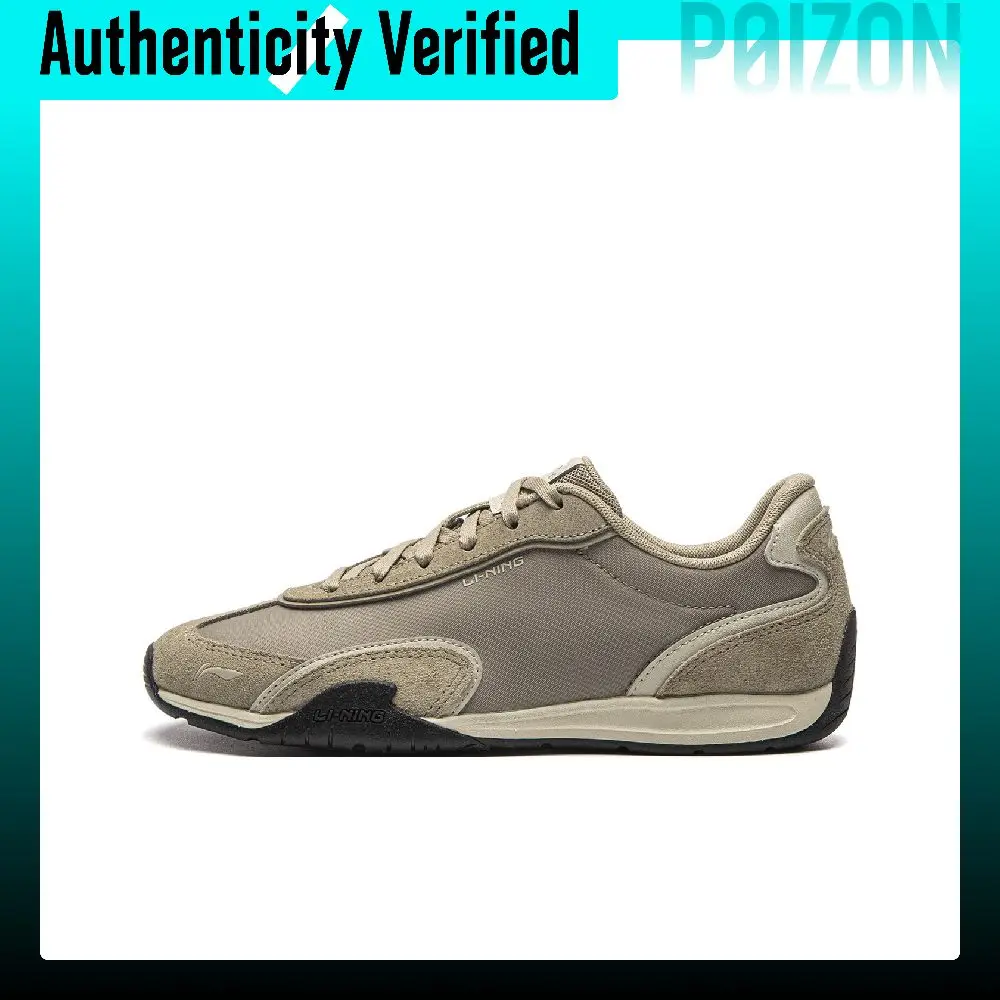 Li Ning Film 70S Slip Resistant, Abrasion Resistant, Lightweight Low top Casual Shoes Women's Tea Milk Umber AGCW368-2