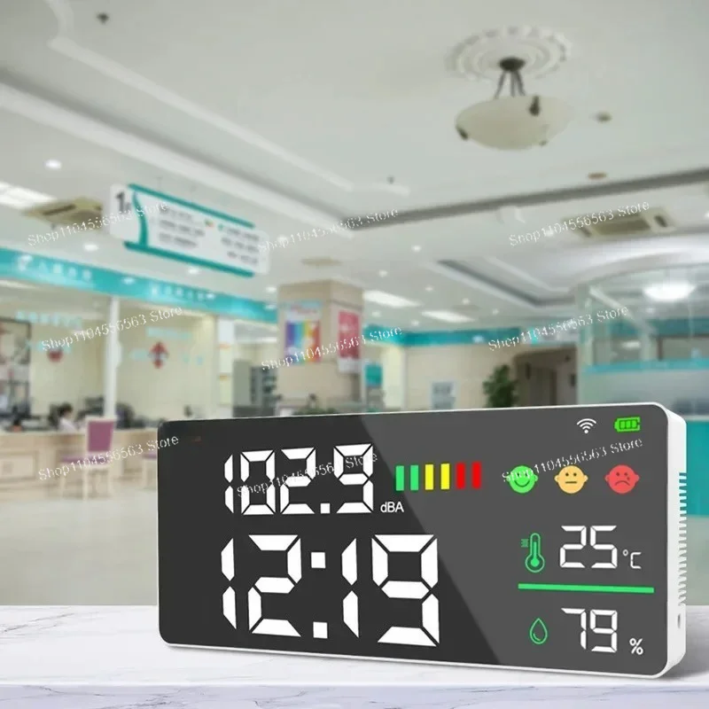 Environmental Testing Instrument DM165A WIFI Decibel Monitor Tuya WIFI Connection Temperature/Humidity
