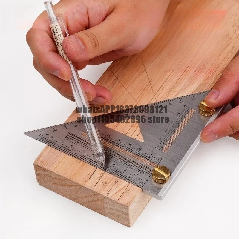 Carpenter scribing woodworking tools passing ruler stainless steel hole ruler scribing mark backing ruler etching scale