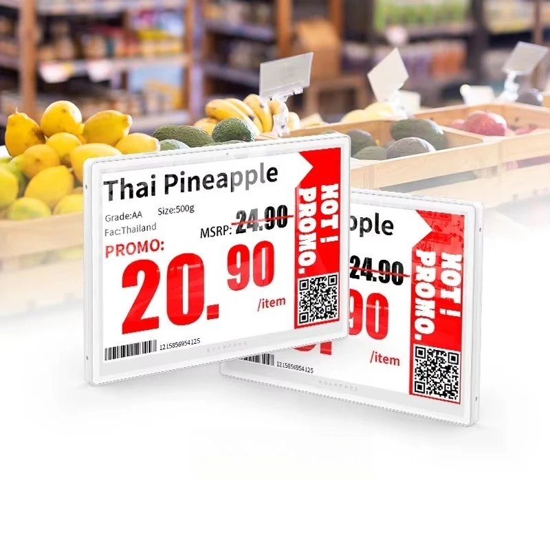

9.7 Inch 3 Color Intelligent Wireless Electronic Shelf Labels Smart Price Tags for Supermarket Digital Signage Displays