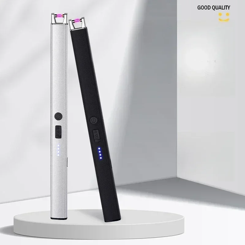 Hot Selling Windproof Pulse Arc Ignition Lighter Safety Lock Battery Display Screen Outdoor Camping USB Electric Lighter - Image 4