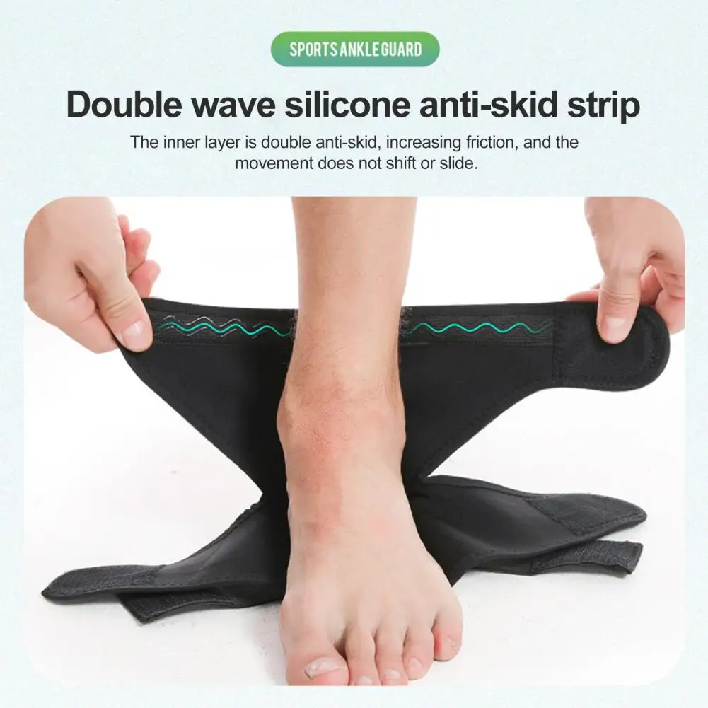 Exercise Ankle Brace High-elastic Ankle Wrap Brace Adjustable Compression Support Sleeve Soft Breathable Fastener for Secure
