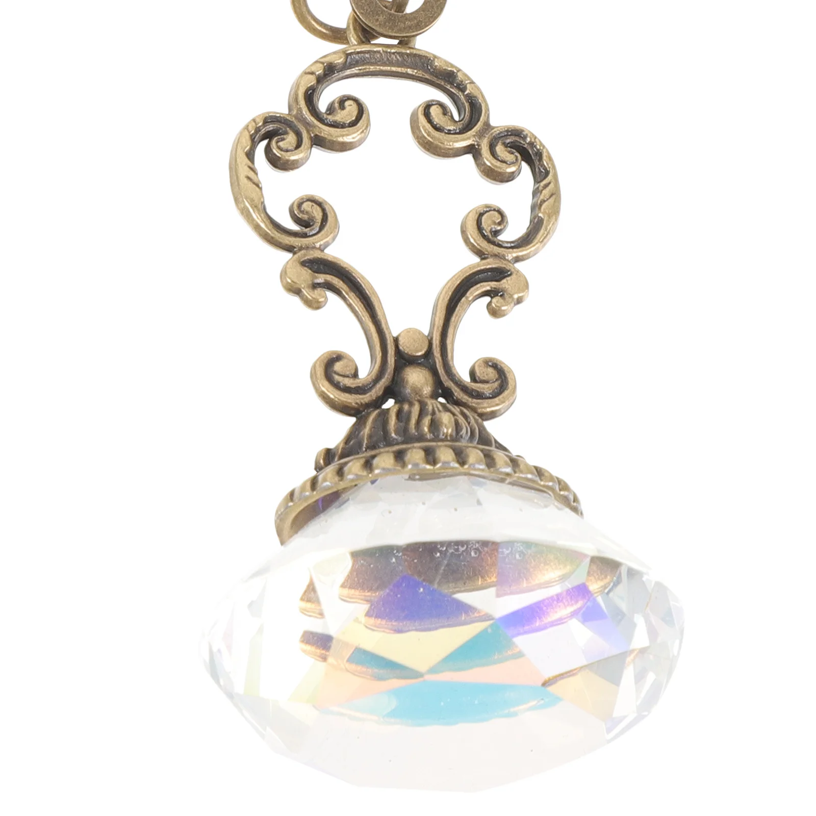 

2Pcs Ceiling Fan Pull Chain Crystal Pendant Adjustable Length Decorative Fan Beaded Pull Chain Extension for Lighting Fixtures