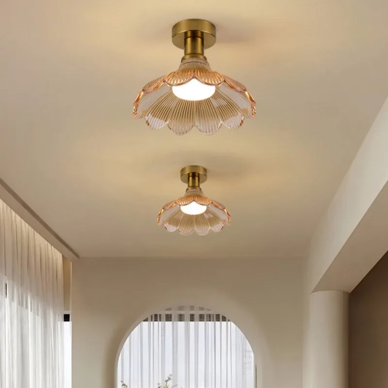 

Современный Простой Потолочный Светильник для Прихожей/Гардеробной, Красивая Стеклянная Потолочная Лампа, Креативное Атмосферное Освещение для Коридора, Входа, Балкона