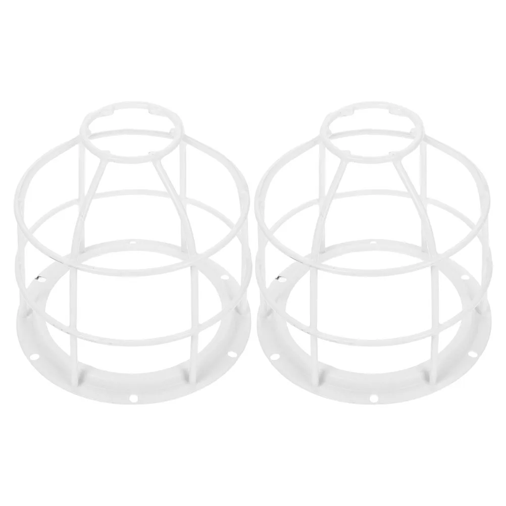 2Pcs Fire Smoke Sensor Mesh Protective Cover Bracket Easy Install Indoor Cage Guard for Home Office Use