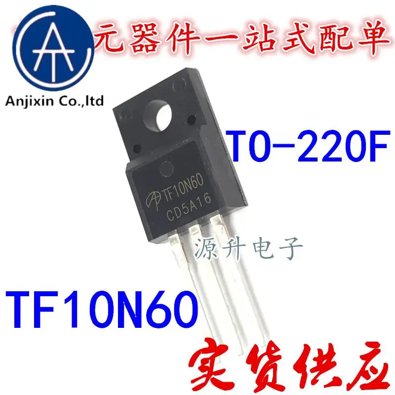 10PCS 100% orginal nova TF10N60/AOTF10N60