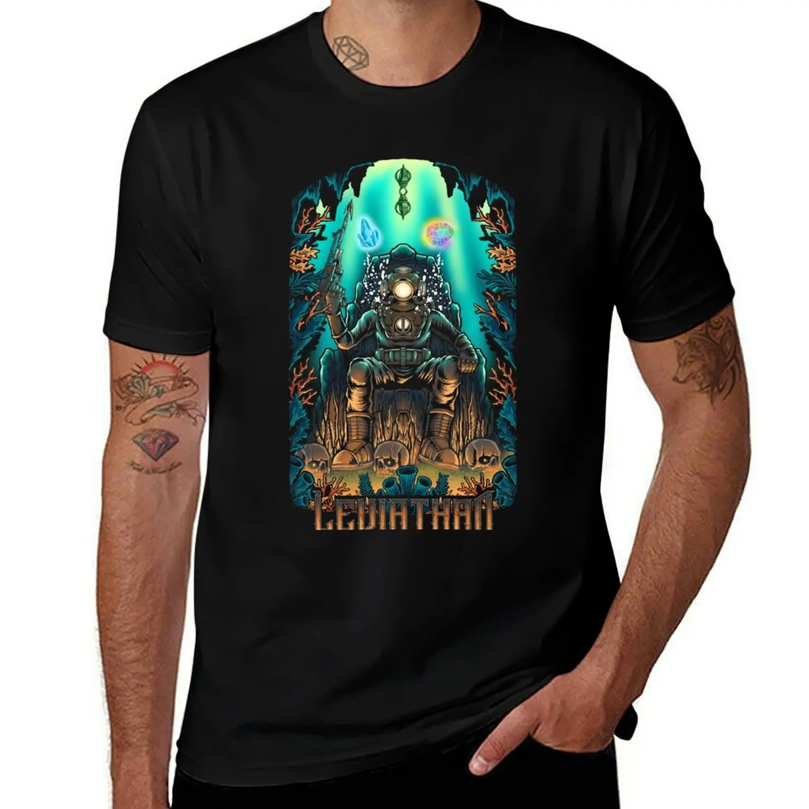 Leviathan Diver T-Shirt Regular Fit Plain Tee Shirt