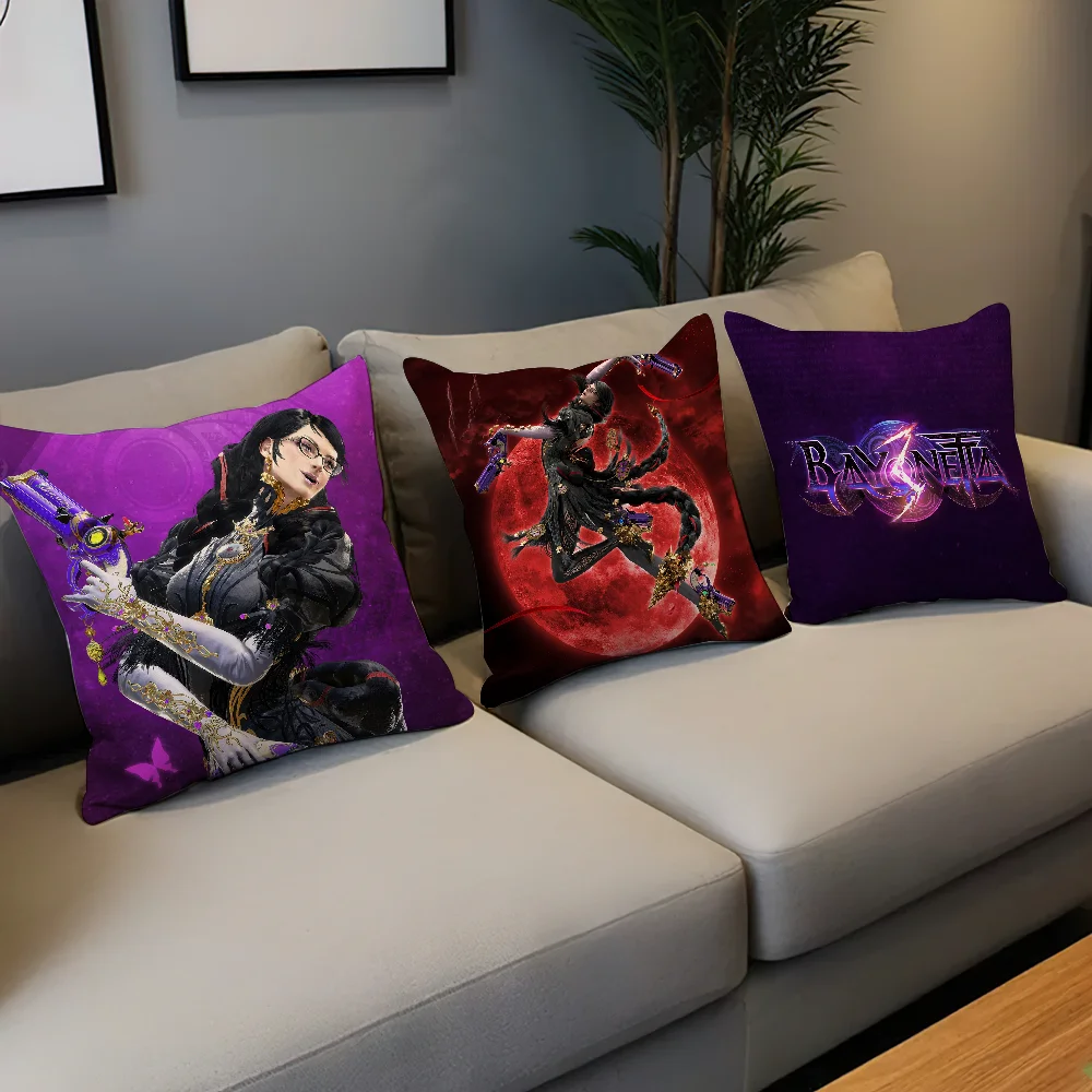 Game Bayonetta 3 Pillow Case For Home Bedroom Room Decoration Living Room Sofa Cushion Cover Suitable