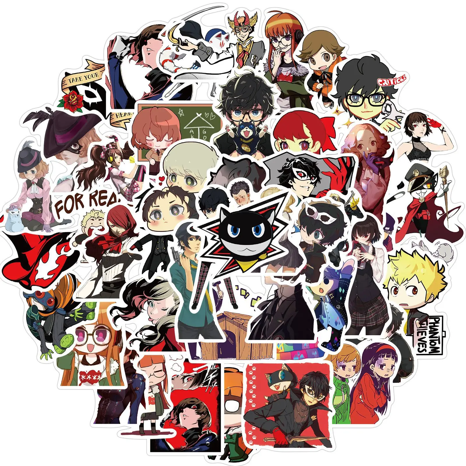 100Pcs Persona Anime Stickers Amamiya Ren Akechi Goro Stationery Student Message Collection Friend Gift Waterproof DIY