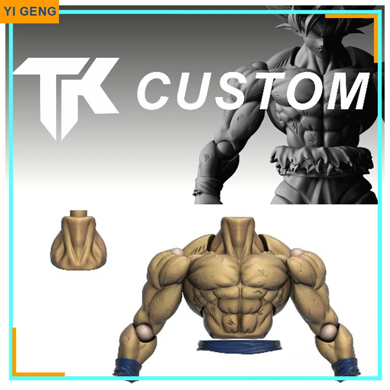 

Tk Custom Dragon Ball Shf Ultra Instinct Goku Upper Torso Muscles Kit Accessories Son Goku Anime Action Figure Toy Gifts