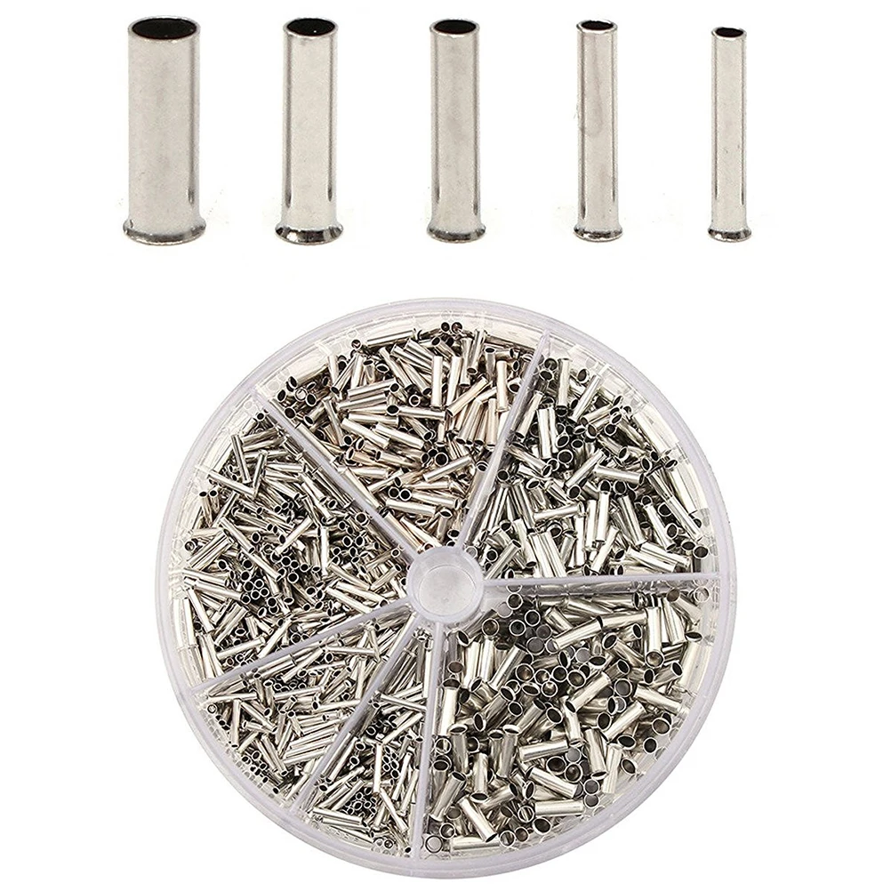

1900pcs Cylindrical Wire Crimp Terminals Connector Set Insulated Electrical Connectors Copper Barrel Solderless Repair