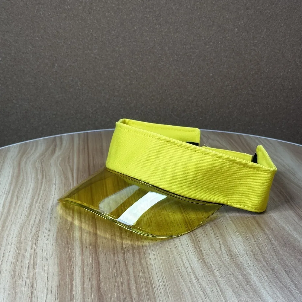 Fashion UV Protection Leopard Print Visor Cap Sunscreen Cool Transparent Hollow Hat Adjustable Solid Color Sun Hat Unisex