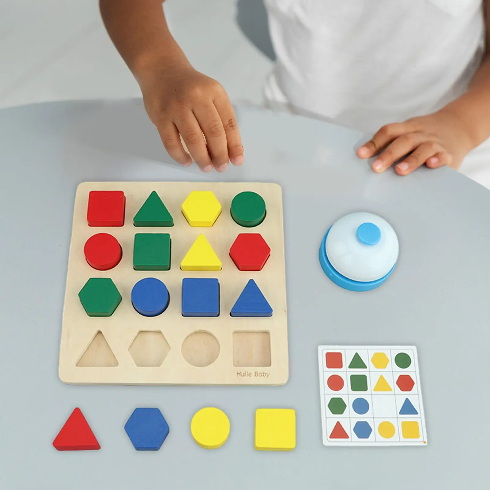 Shape Quick Matching Board Color Learning Board Game, Wooden Puzzle, Interactive Color Sensory Early Education Toy