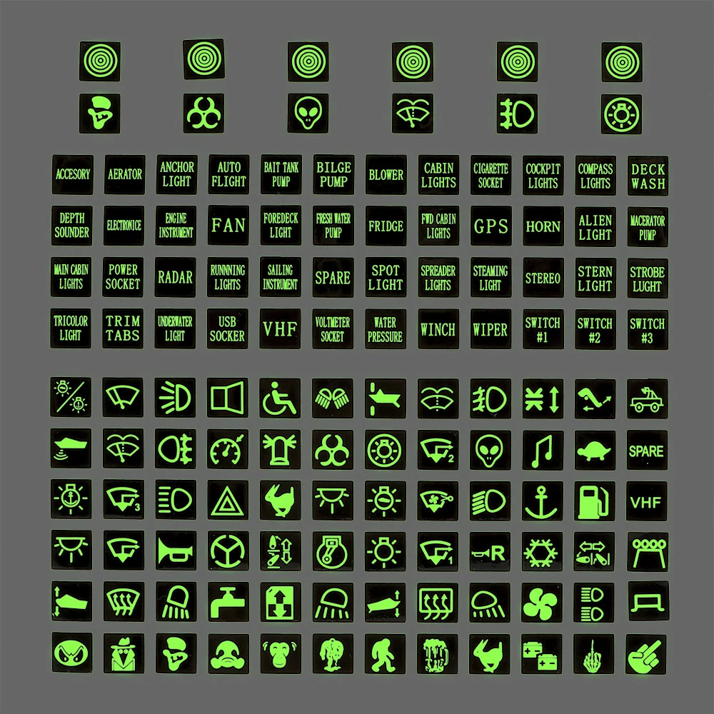

Украшение инструмента грузовика, кулисный переключатель, этикетка, наклейка на панель, ПВХ, светящаяся наклейка на автомобиль