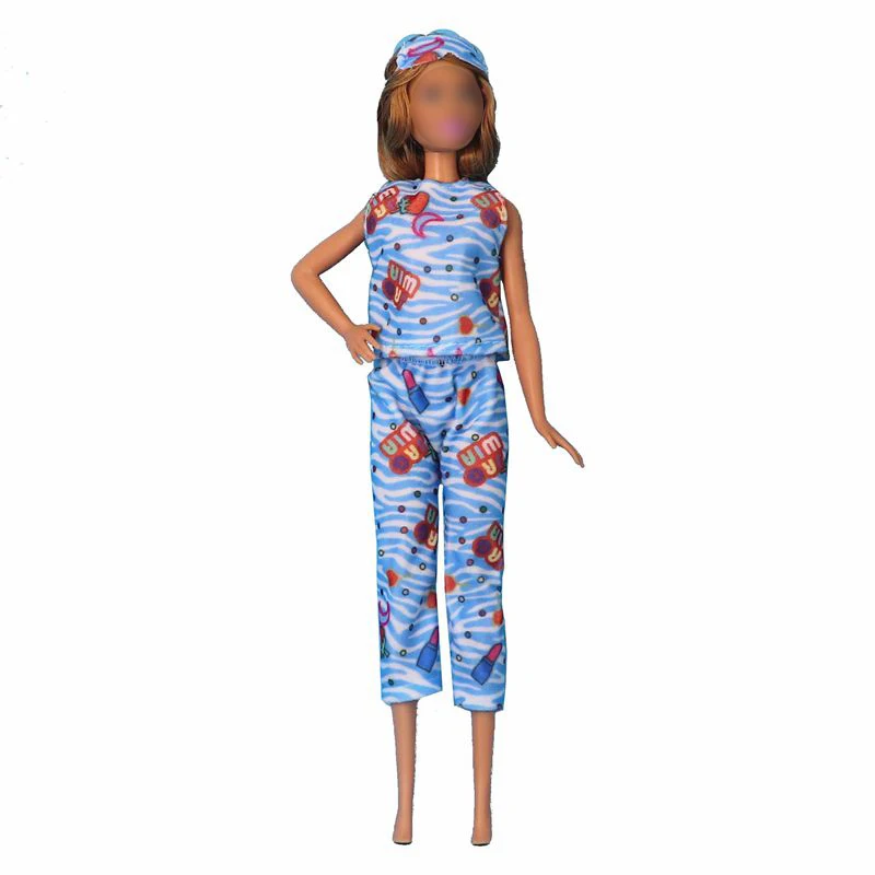 Doll Pajamas Nightgown Daily Casual Wear Nightgowns Fit FR Doll Kurhn Doll for Barbie 28-30cm Doll Accessories Girl's DIY Toys