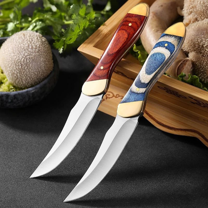 High Hardness Cutting Knife Small Peeling Paring Knife for Fruit & Vegetable Wooden Hanlde Utility Slicing Steak Knife