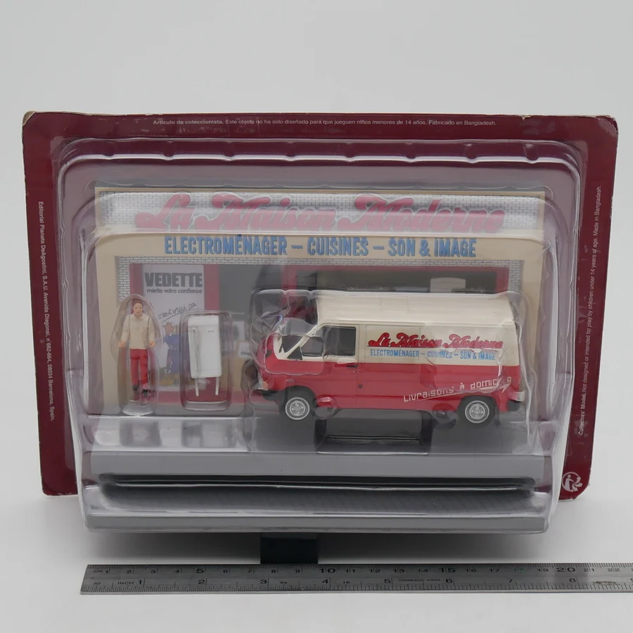

Diecast Ixo 1:43 Scale Renault Trafic Scene Household Appliance Store Sand Table Model Alloy Car Model Collectible Toy Gift