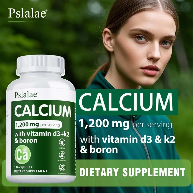 Calcium Supplement - Promotes Calcium Absorption, Boosts Energy, Strong Bones, Supports Heart & Muscle Health, Non-GMO