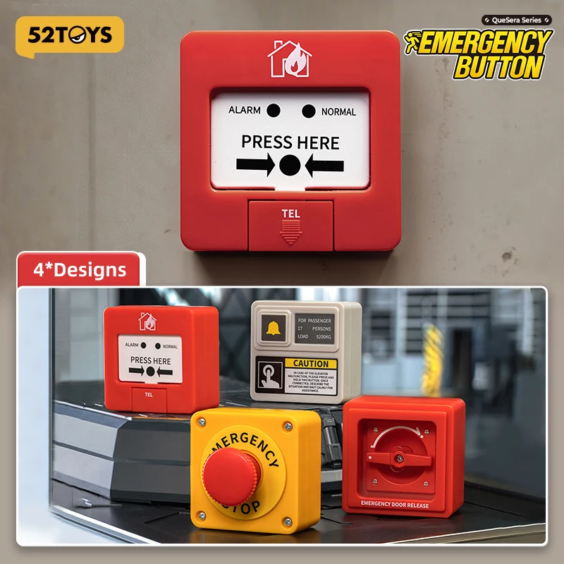 

52TOYS Blind Box Quesera Series-Emergency Button, Mystery Box, Random 1PC Фигурка Коллекционная игрушка Украшение рабочего стола