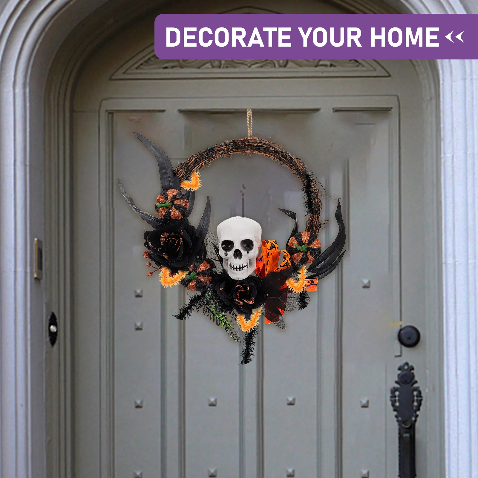 

4 Rolls Decoration Color Strip Halloween Party Garland Artificial Outdoor Indoor Decorations Cute Props