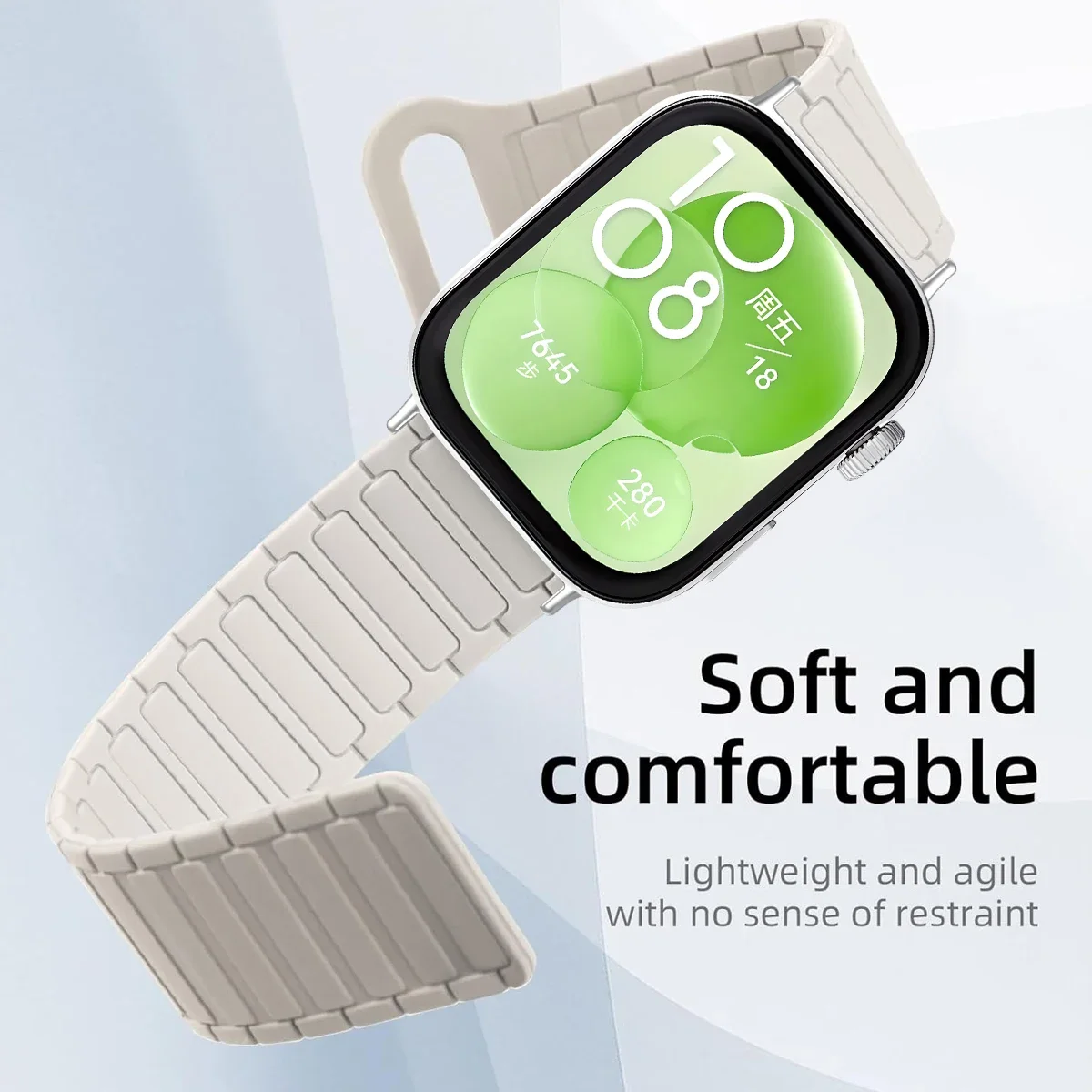 Magnetic Loop For Huawei Watch Fit 3 4 Strap Accessories Silicone Replacement belt Correa Bracelet for Huawei watch fit3 2 1Band