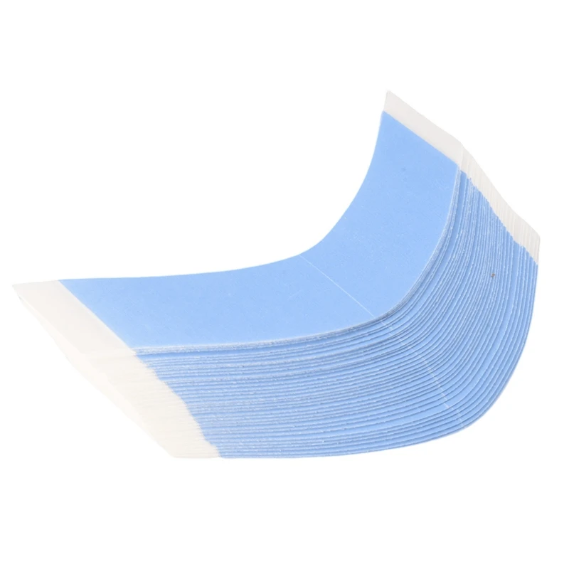 Cinta de extensión adhesiva doble impermeable para pelucas delanteras, tupé de encaje, película con forma de CC, 72 unids/lote