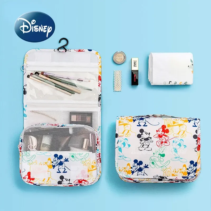 Disney Original Mickey New Cosmetic Bag Large-capacity Fashion Lipstick Bag Luxury Brand Portable Travel Storage Cosmetic Bag