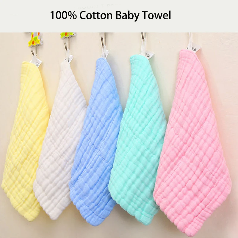 6 layers Baby Stuff Bath Towels 100% Cotton Gauze Solid Soft New Born Towels Infant Face Body Care Ultra Strong Water Absorption