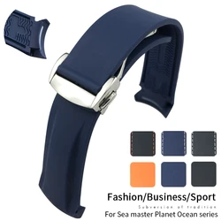 19mm 20mm 21mm 22mm Rubber Silicone Watchband for Omega AT150 Seamaster 300 Speedmaster Seiko SKX Watchband Moon Watch Strap