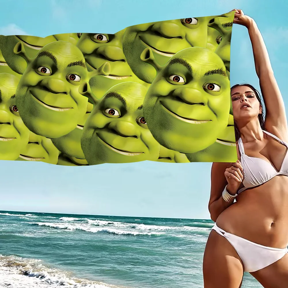 Anime S-Shrek moive Towel Microfiber Beach Towel Absorbent Quick dry Soft Yoga Swimming Resort Mountain Climbing Towel