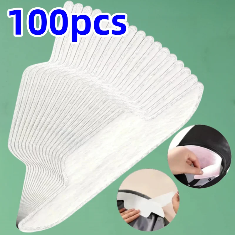 10/50/100pcs Hats Collar Sweat-Wicking Pads Inner Lining Protection Stickers Disposable Absorbent Dryness Patch for Caps Shirt