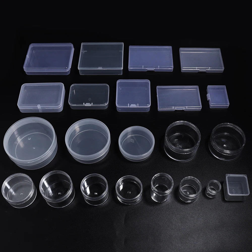 Transparent Plastic Storage Jewelry Box Compartment Adjustable Container For Beads Earring Box For Jewelry Rectangle Box Case