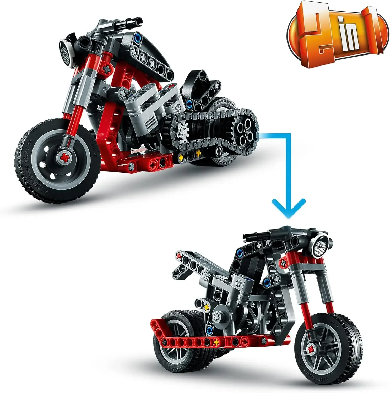 Kit de blocs de construction de moto technique pour Adventure, jouets modèles 2 en 1, cadeau d'anniversaire pour enfants, Compatible avec Legoed