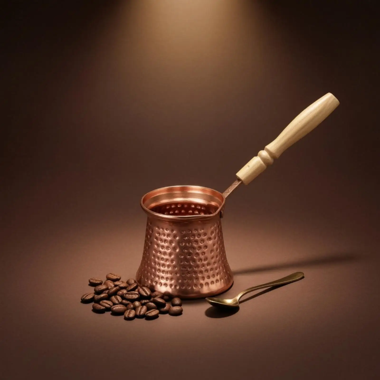 Turkish Coffee Pot Hammered Ibrik Stovetop for Home Baristas view 5