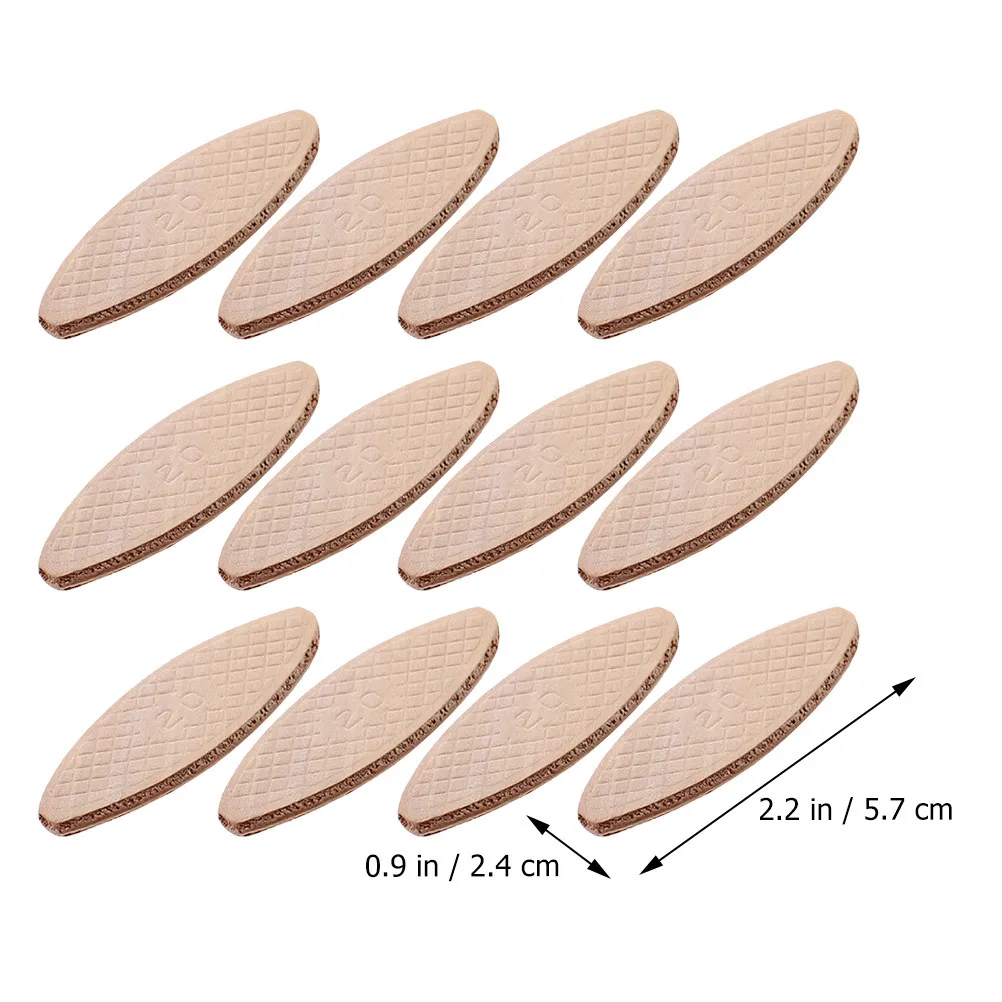 100Pcs Wood Biscuit Joining Connectors for Hardwood Softwood Mdf Chipboard Strong Butt Joint Construction Furniture Framing