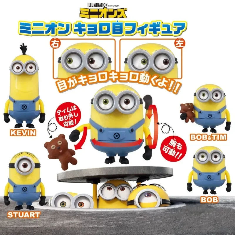 

Anime Cute Yellow Doll Minions DespicableMe Eyes Rotatable Ornaments Figures Blind Box Gashapon Toy Collection Children Gift